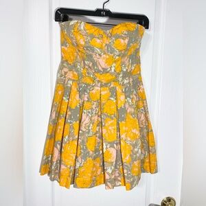 NWT ModCloth Jessica Simpson Floral Removable Spaghetti Strap Mini Dress Orange
